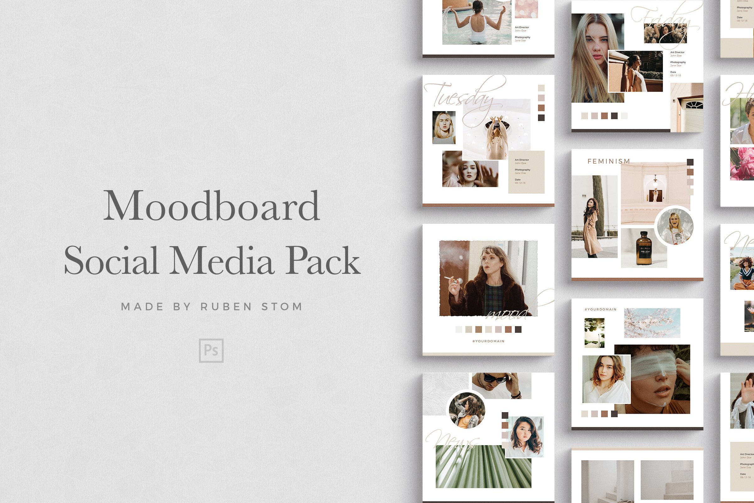 Moodboard Social Media Pack Design Cuts