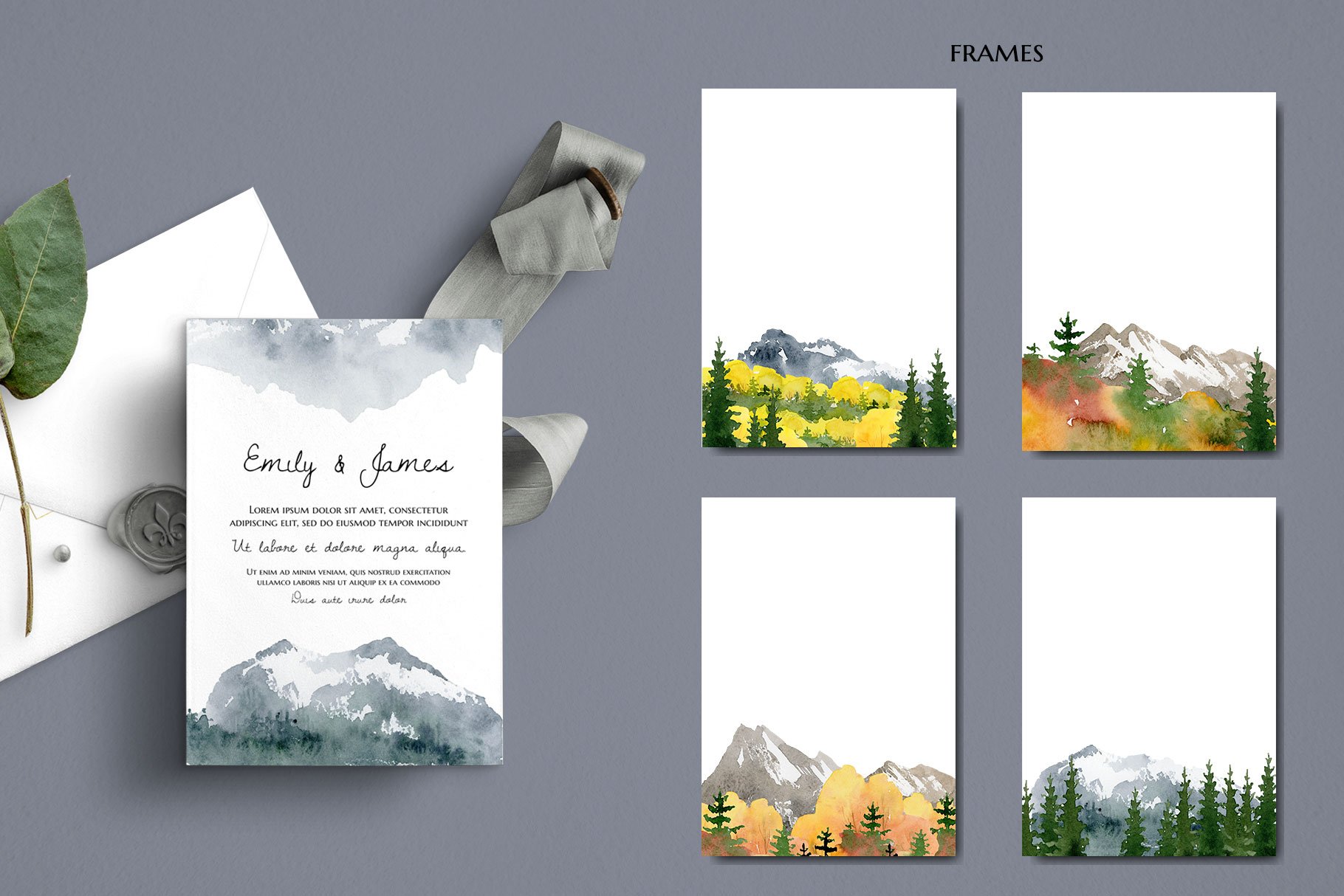 Watercolor Fall Mountain Clipart Landscape Background Png Clipart