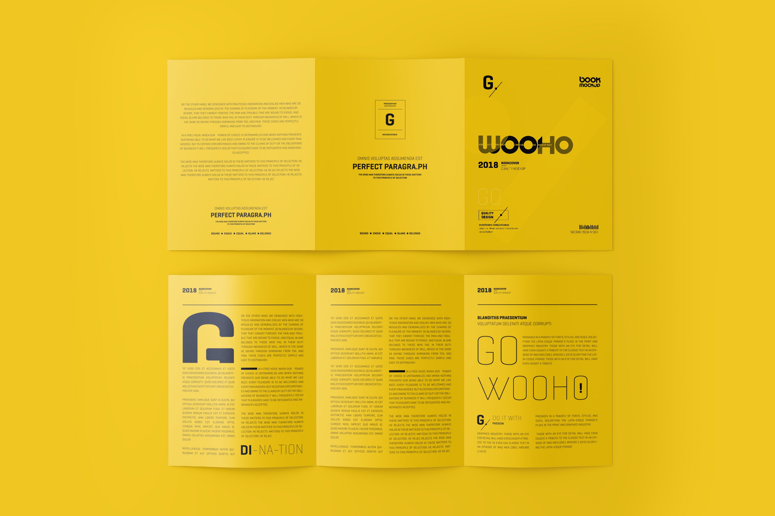 US Letter 3 Fold Brochure Mockup Design Cuts