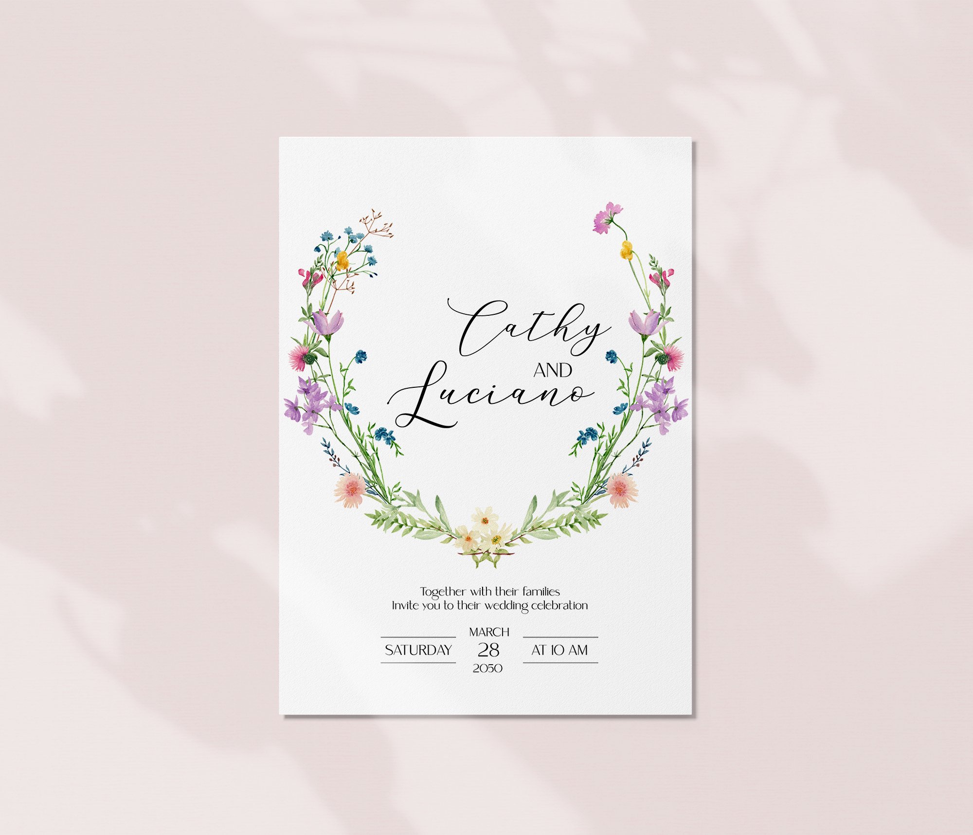 Elegant Watercolor Wildflowers Collection Design Cuts