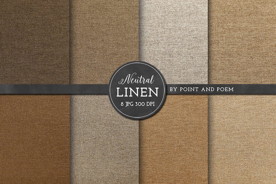 Linen Textured Digital Paper Design Cuts