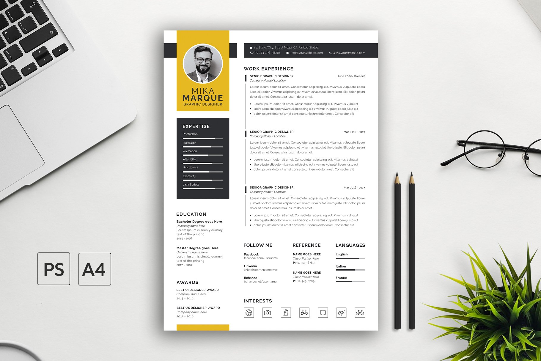 Resume Template Design Cuts