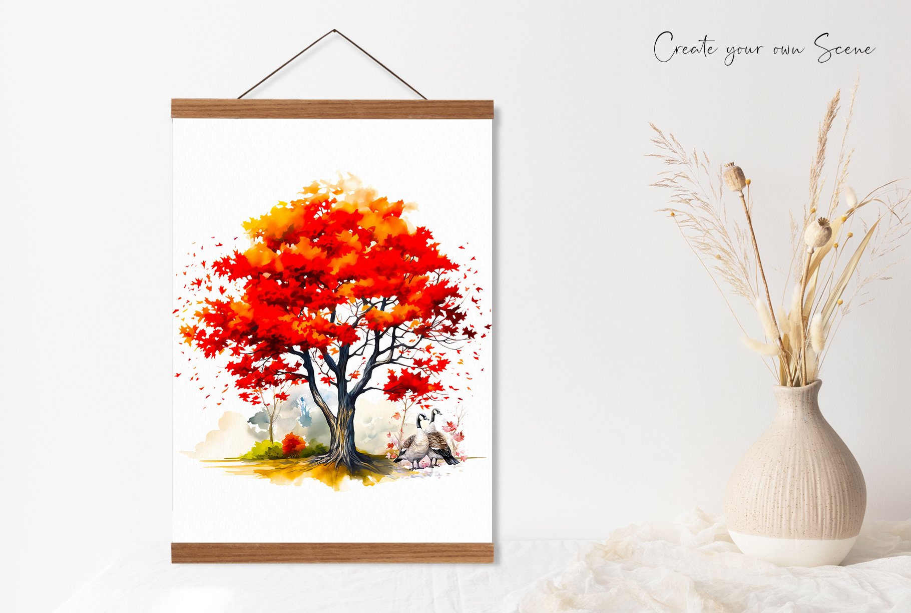 Beautiful Watercolor Autumn Clipart Design Cuts