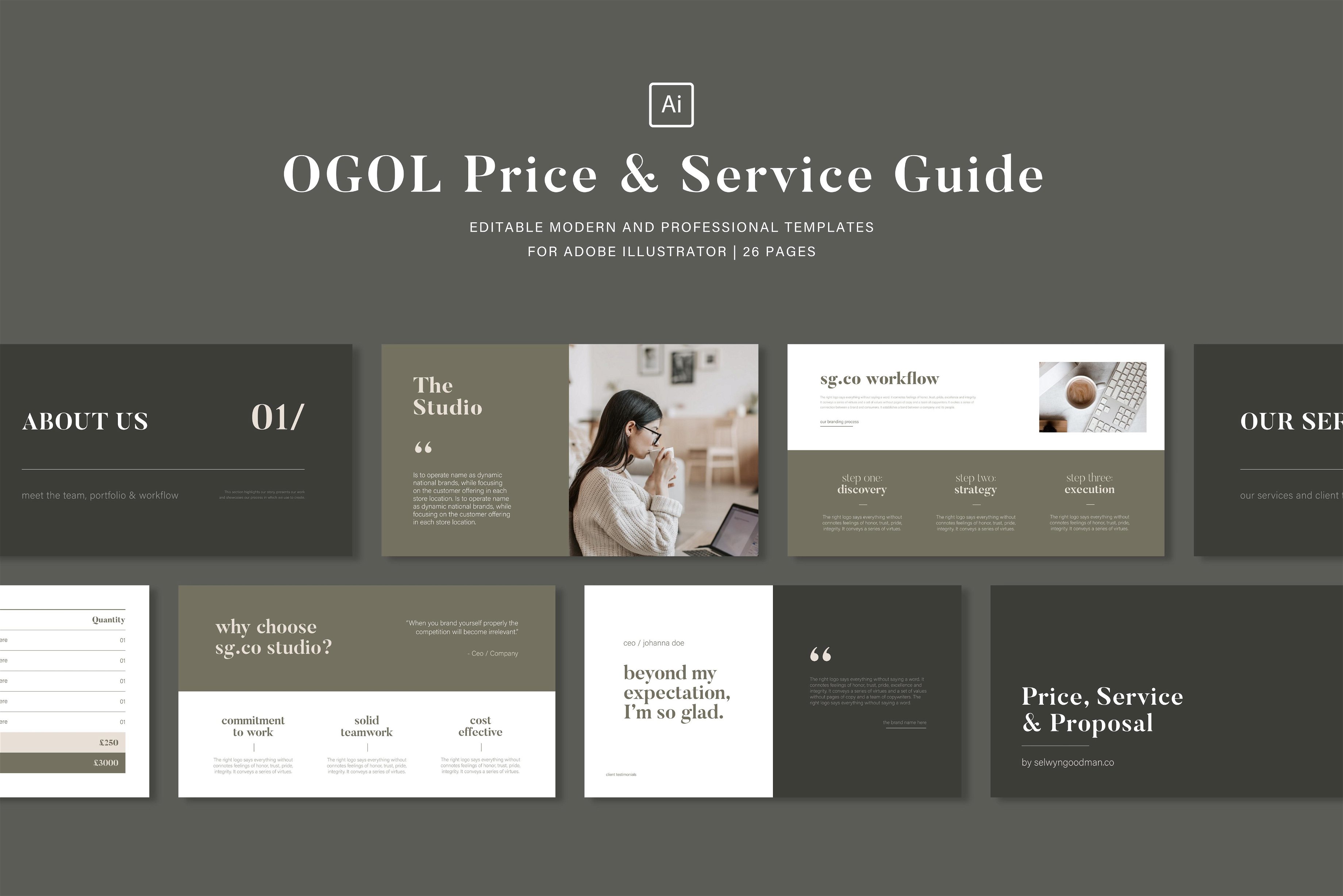 OGOL Price Service And Proposal Template Design Cuts