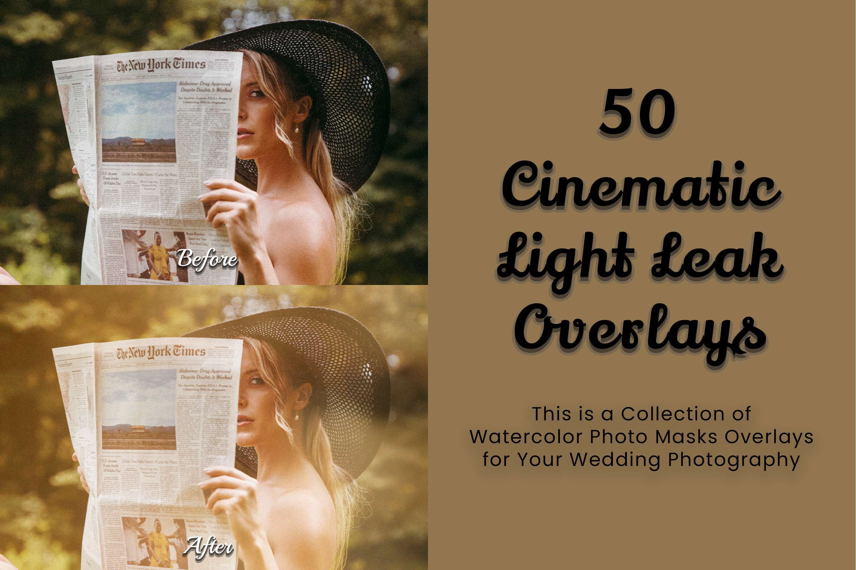 Cinematic Light Leak Overlays Design Cuts