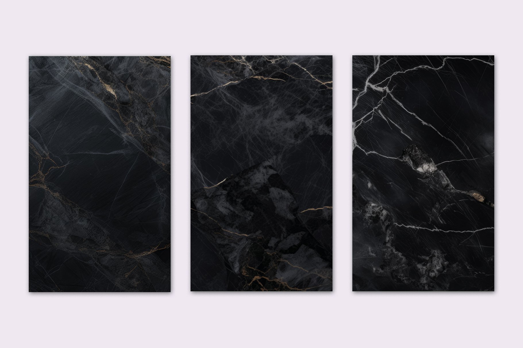 Elegant Black Marble Texture Design Cuts