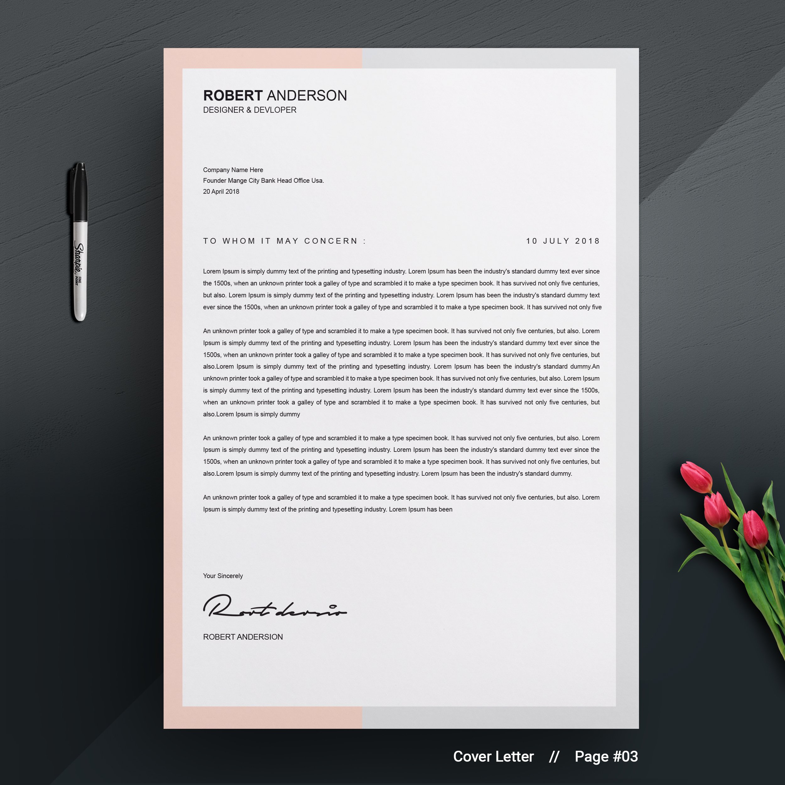 Resume Template With Apple Pages Design Cuts