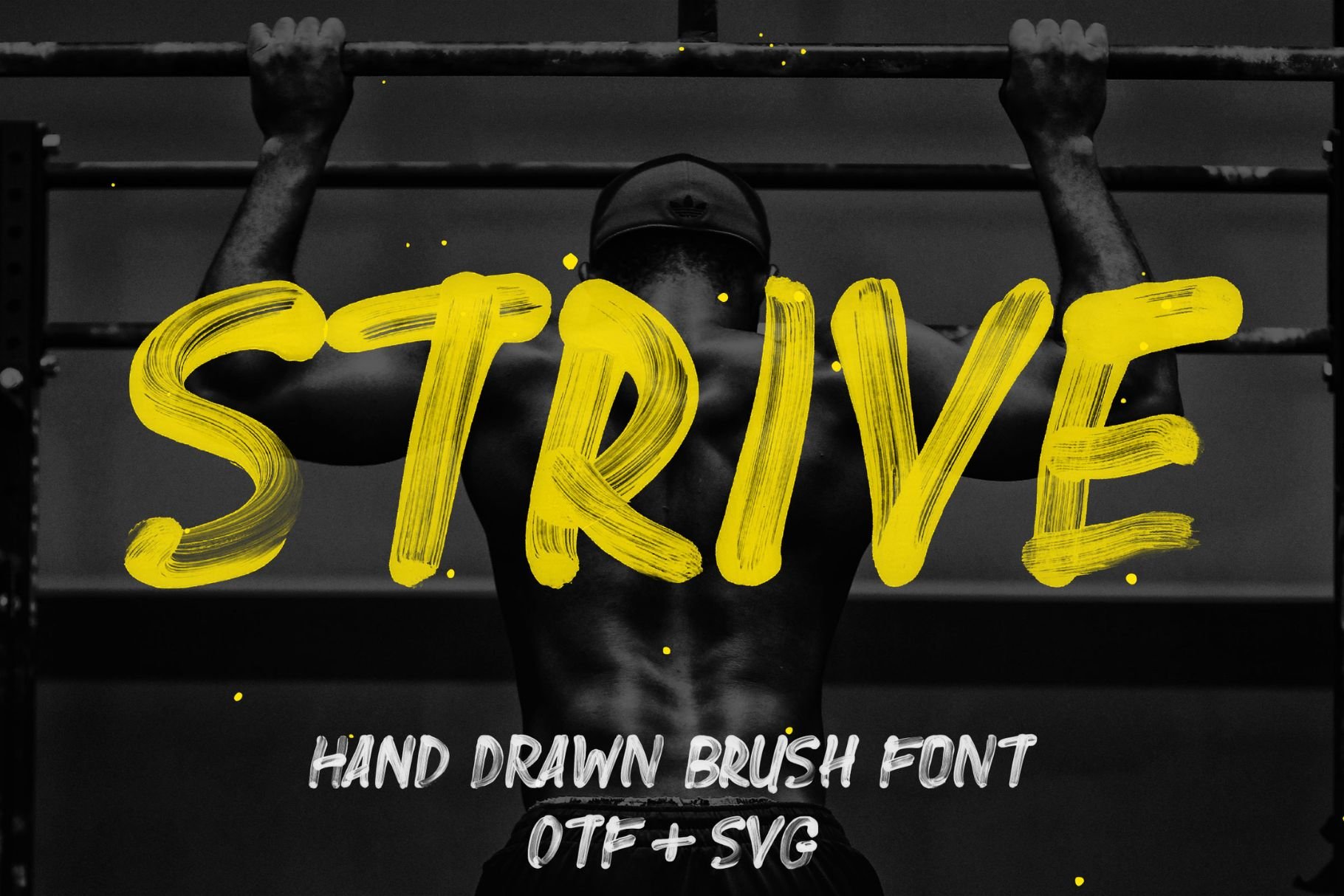 Strive Hand Painted Font Design Cuts