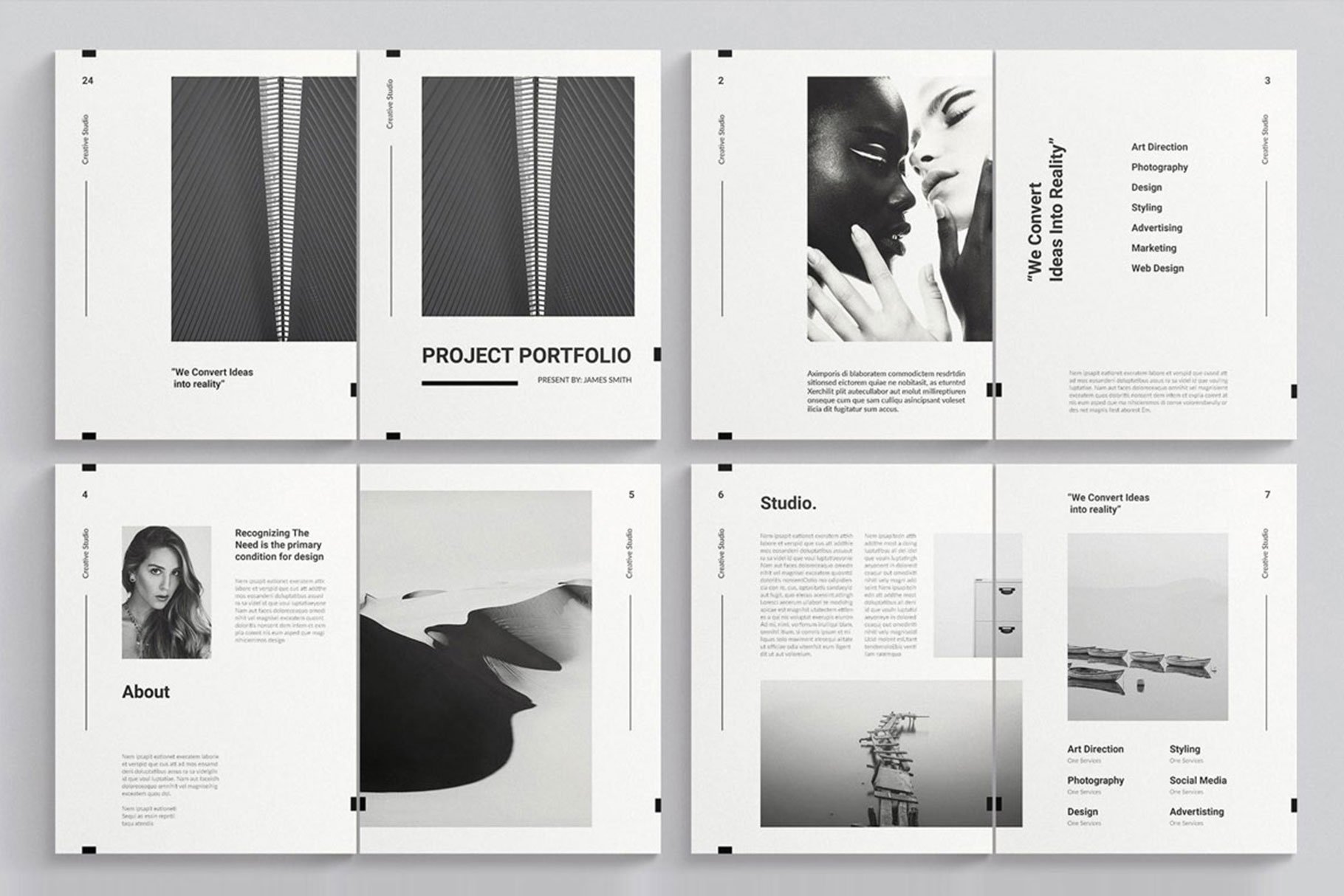 Project Portfolio Template Design Cuts