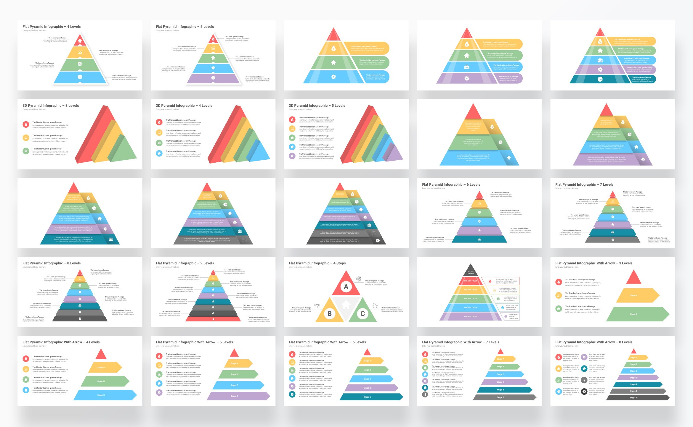 Pyramid Infographics Powerpoint Template Diagrams Design Cuts