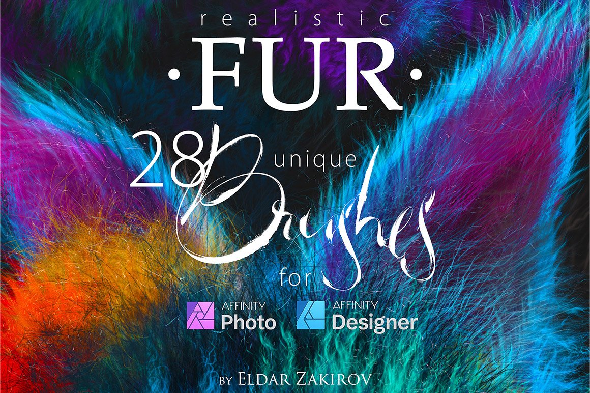 Realistic Fur Brushes 4 Affinity Photo & Designer