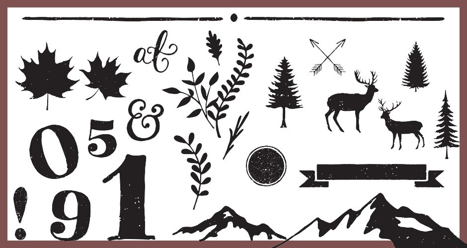 Hand-drawn, Animal, Outdoors, and Decorative Elements Vector Pack