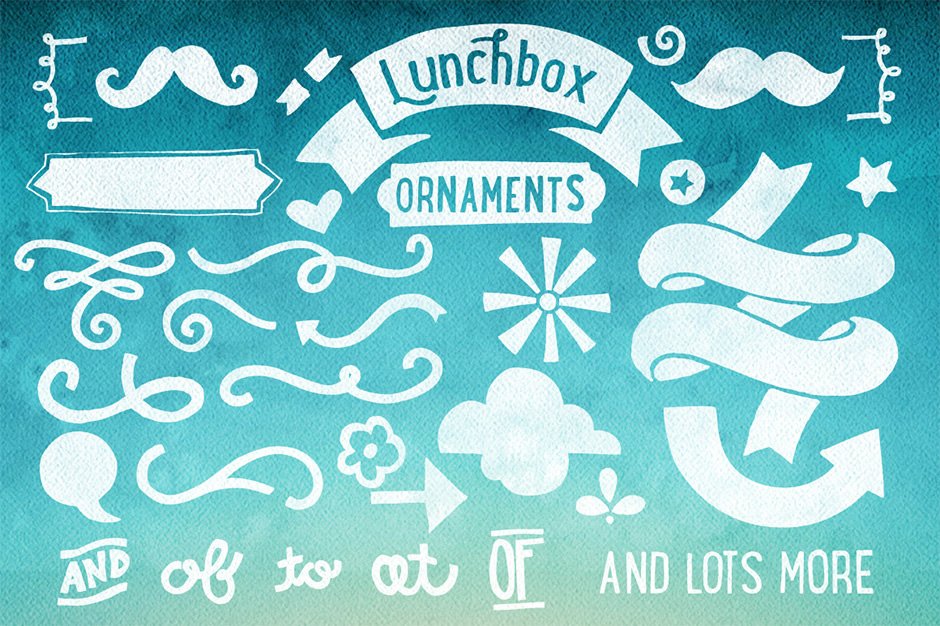 Lunchbox Font Ornaments Pack