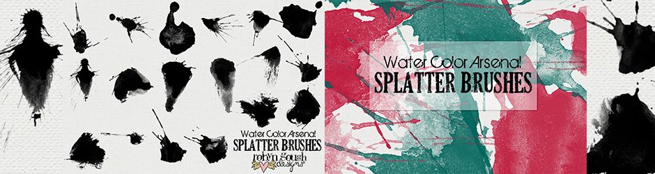 Watercolour and Splatter Brushes Pack