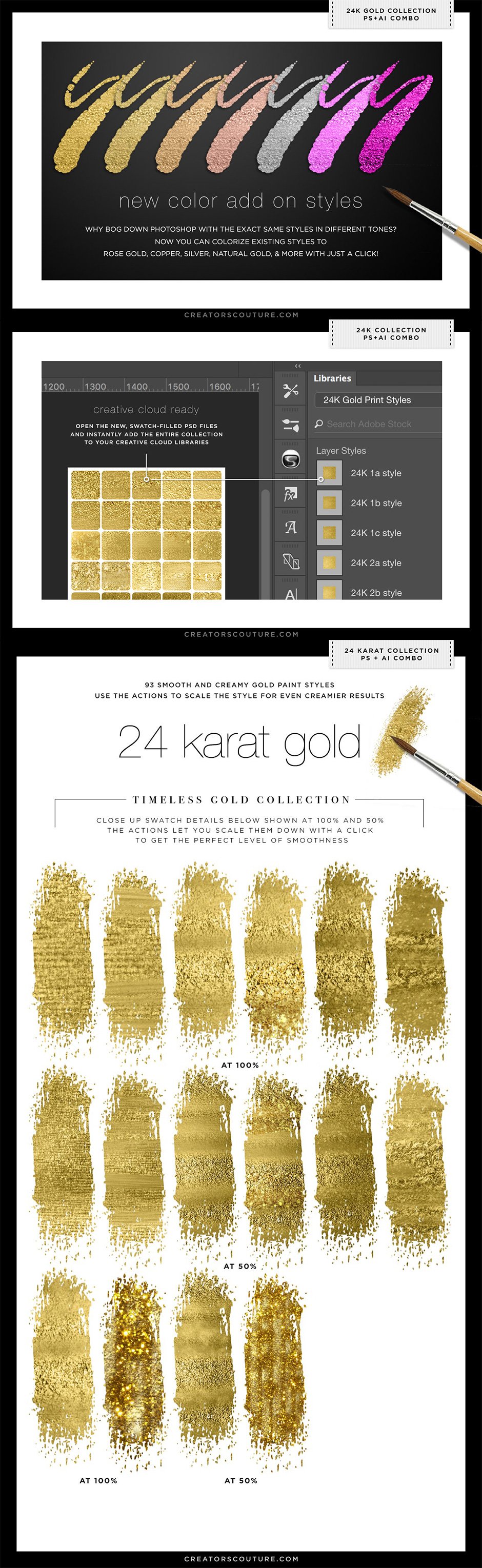 Gold 24K Liquid Watercolor Paint Duo