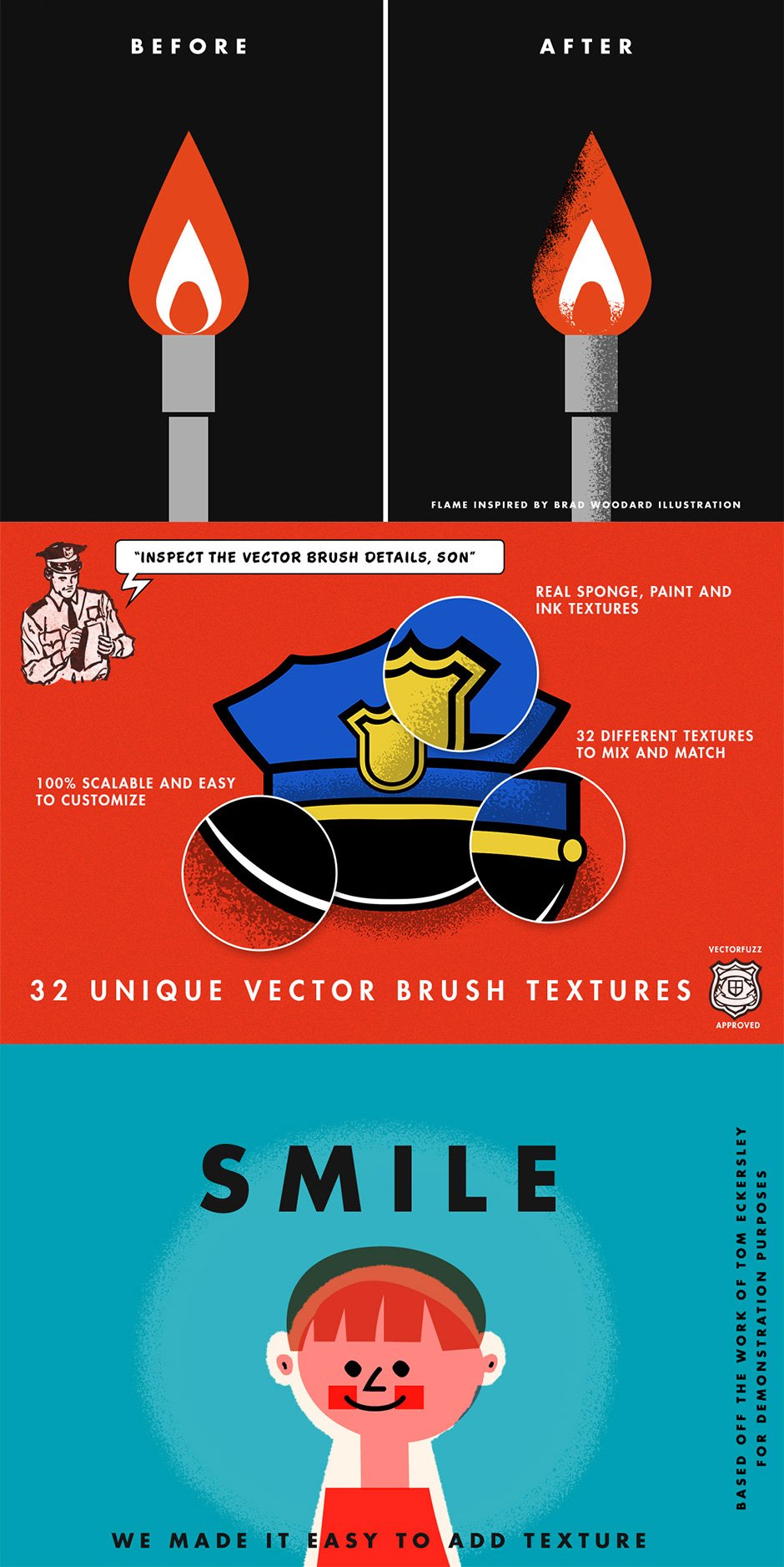 VectorFuzz Illustrator Sponge Scatter Brushes