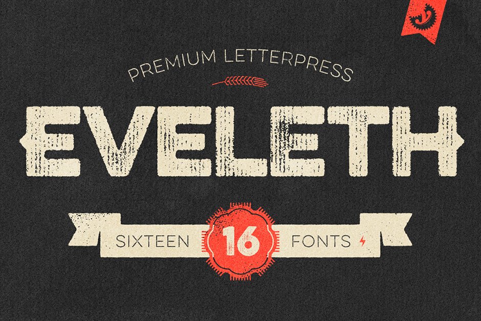 Eveleth - Premium Letterpress Font
