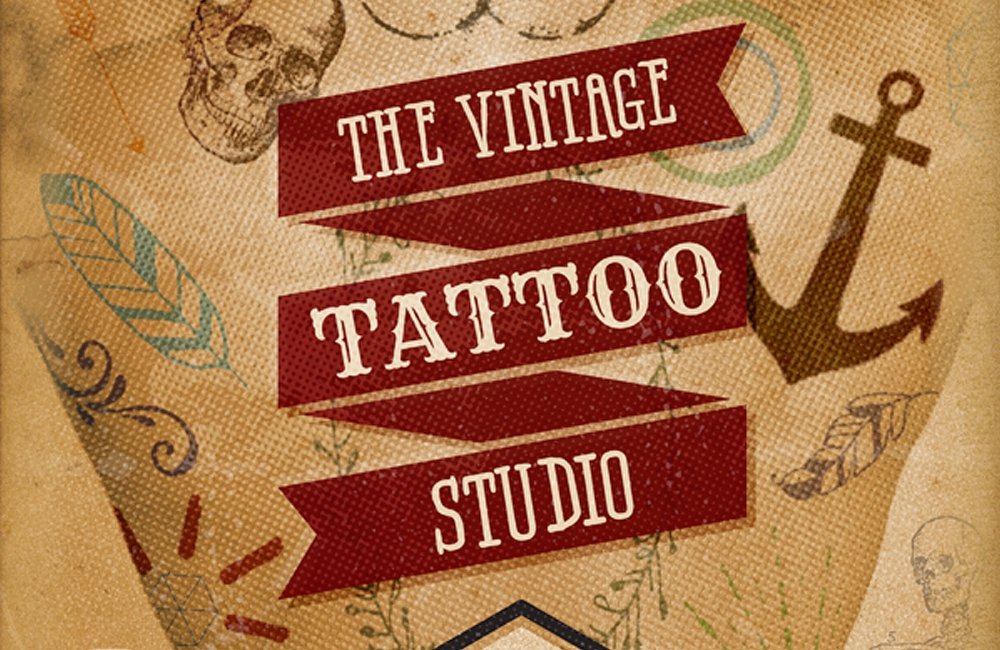 Design a Vintage Tattoo Studio Poster - Design Cuts