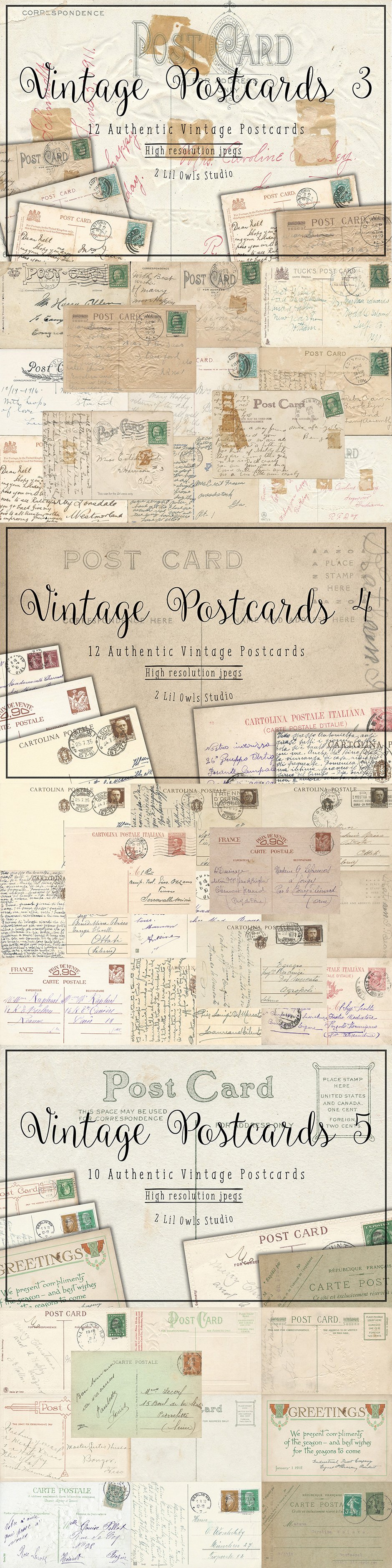 Vintage Postcards Bundle