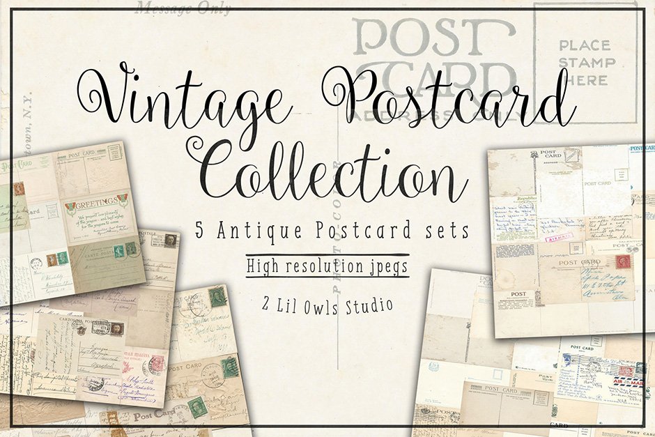 Vintage Postcards Collection - Design Cuts