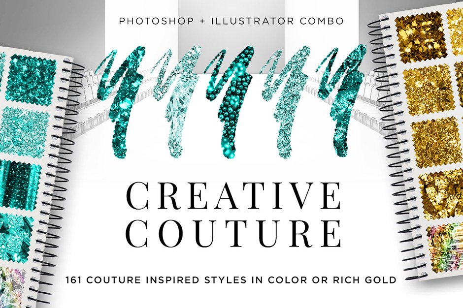 Couture Glitter Styles for Photoshop and Illustrator