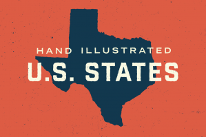 50 States - Hand Illustrated