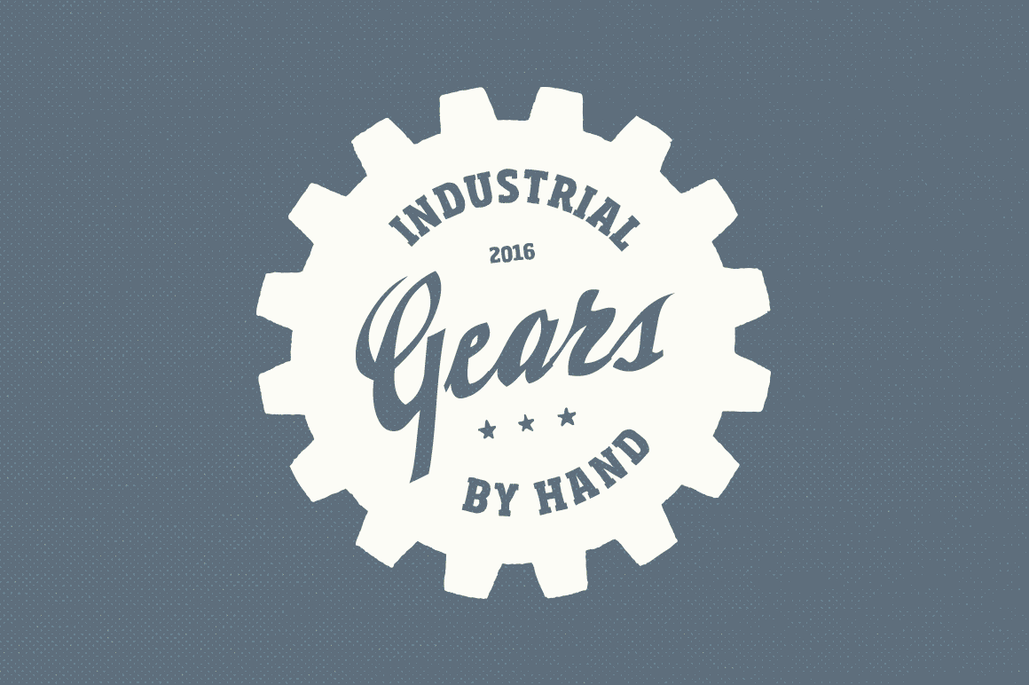 20 Gear Badge Shapes - By Hand