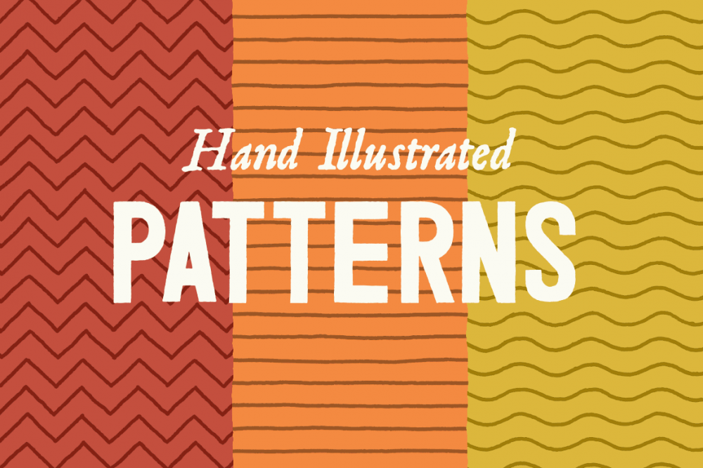 Line Patterns - Hand Illustrated - Design Cuts