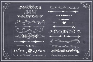 Hand Drawn Text Dividers Vector
