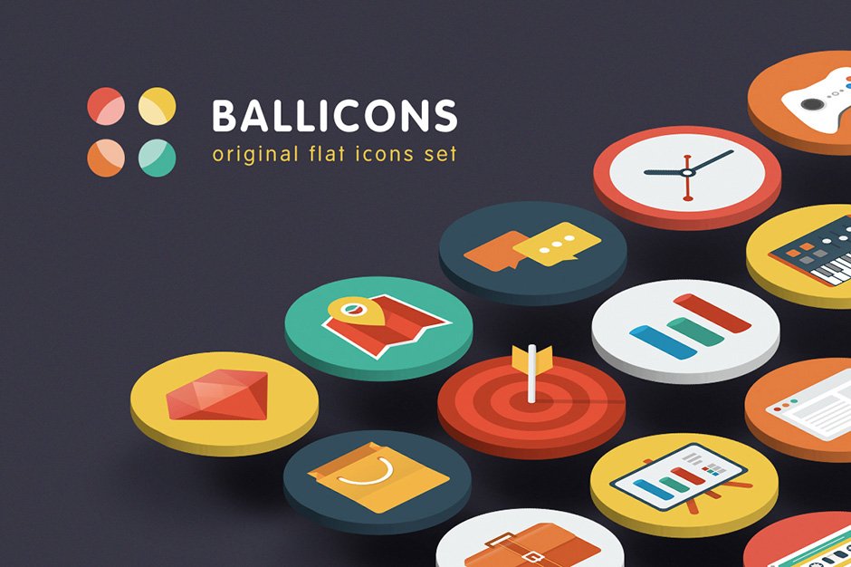 Ballicons - Original Flat Icons Set