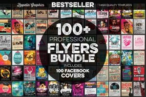 100+ Flyers Bundle & Facebook Covers