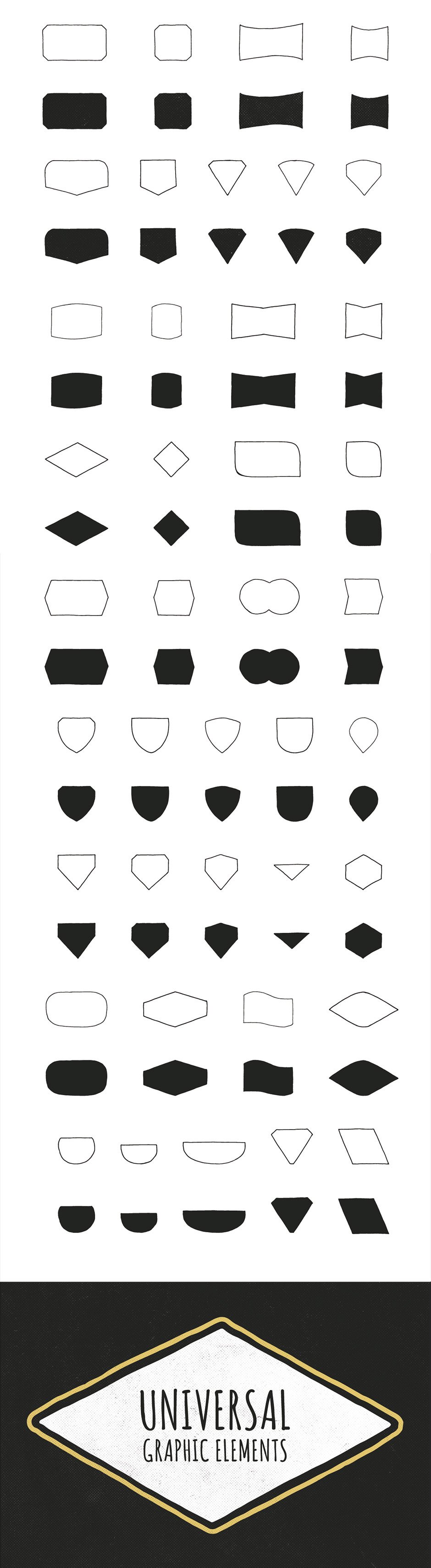 Hand-drawn Vector Shapes Vol. 2