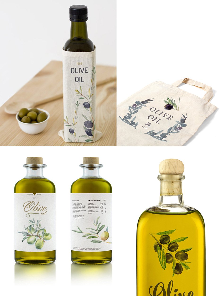 Olive Watercolor Paintings