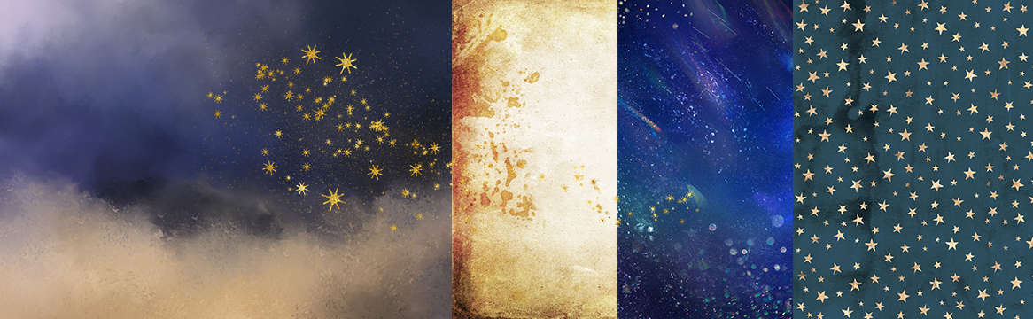 Artistic and Space Textures Pack, Plus Illustrated Stars Graphic