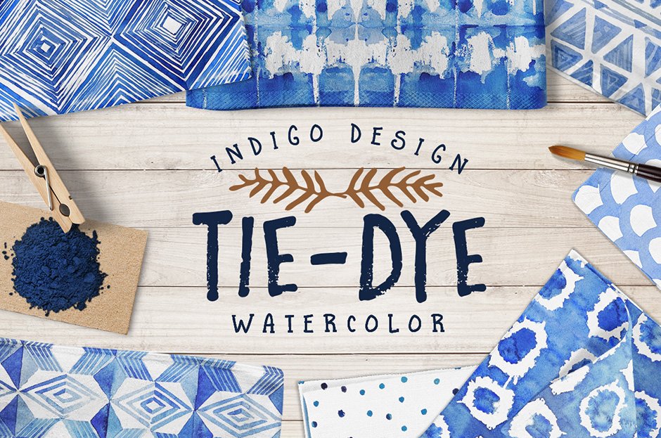 Tie Dye Watercolour Patterns Pack