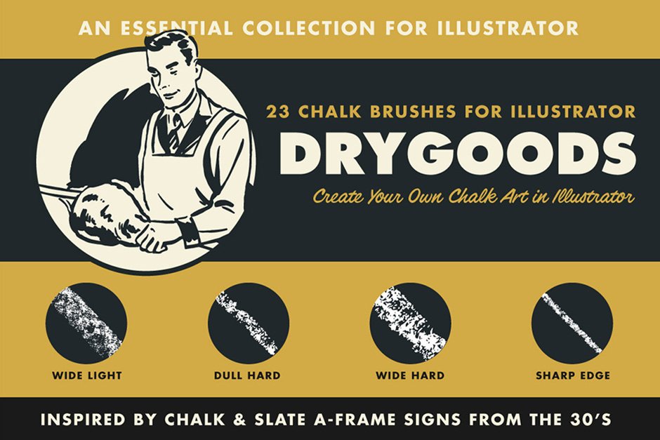 Dry Goods Chalk Brushes 