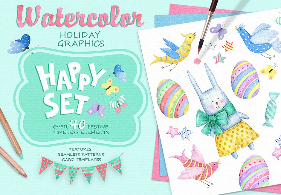 Playful Holiday Collection - Happy Set