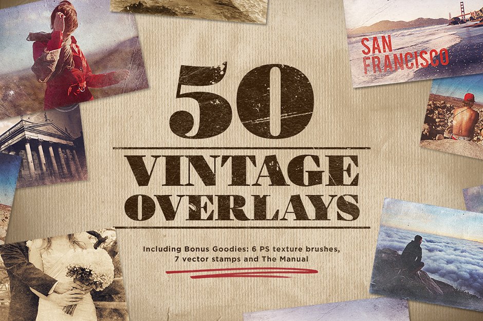 50 Vintage Overlays + Bonus