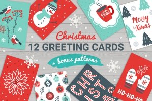 12 Christmas Cards Bonus Patterns