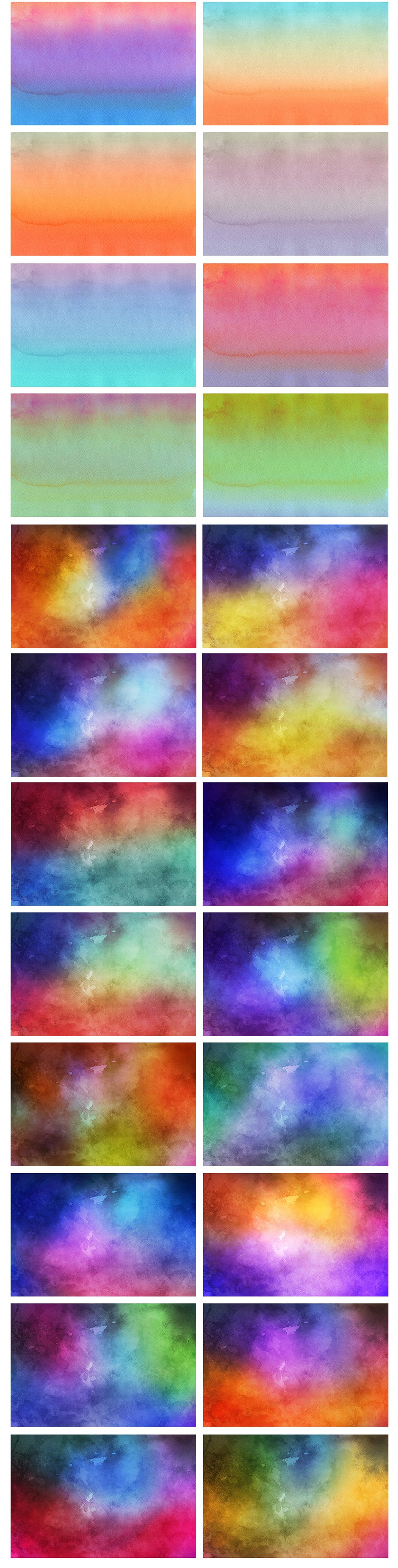 48 Watercolor Backgrounds