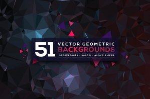 51 Vector Geometric Backgrounds Vol. 4