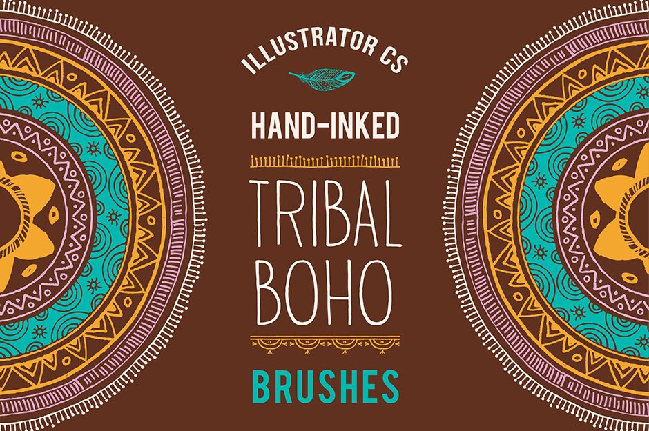 50 Boho Tribal Gypsy Brushes