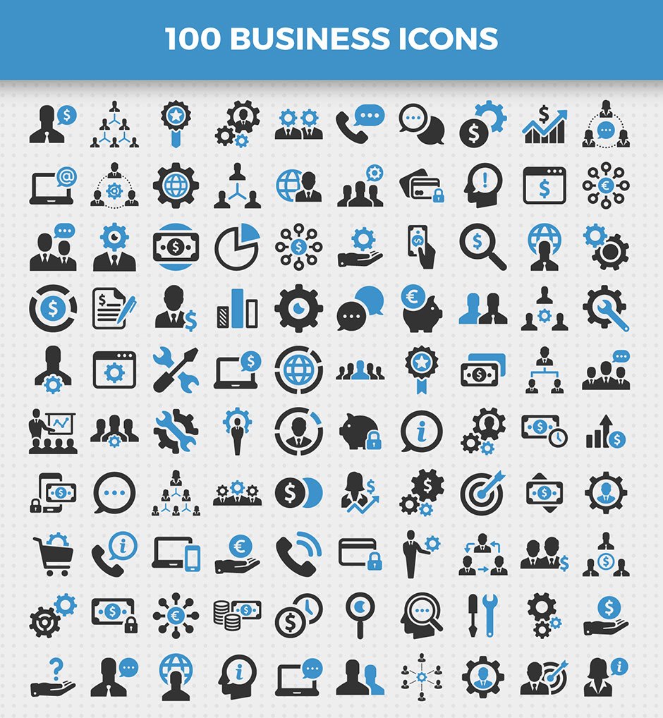 100 Business Icons Vol. 1