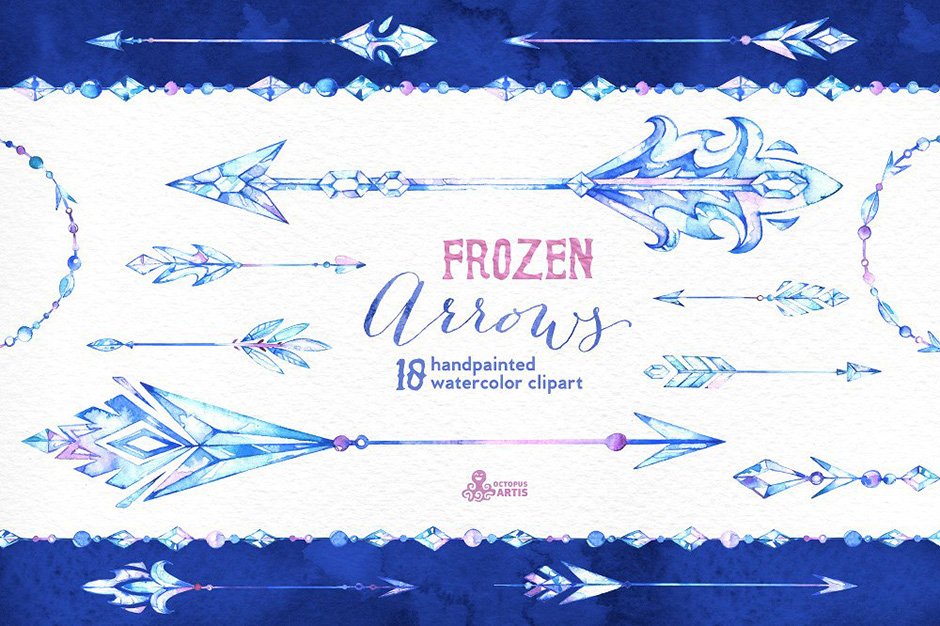 Frozen Arrows Watercolor Collection
