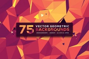 75 Vector Geometric Backgrounds Vol. 5