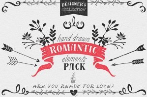Hand-drawn Romantic Decoration Pack