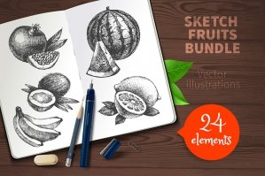 Sketch Fruits Bundle