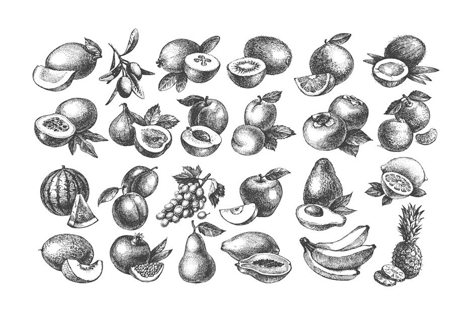 Sketch Fruits Bundle 