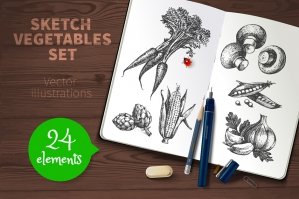 Sketch Vegetables Bundle