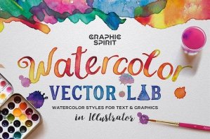 Watercolor Vector Lab - Illustrator